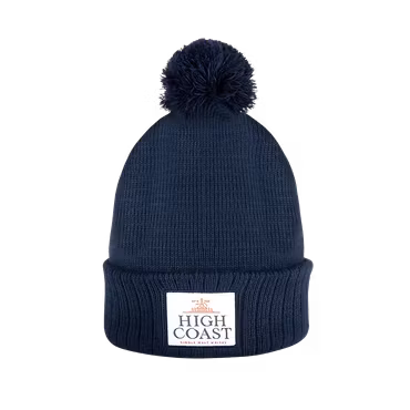 Stickad beanie, navy