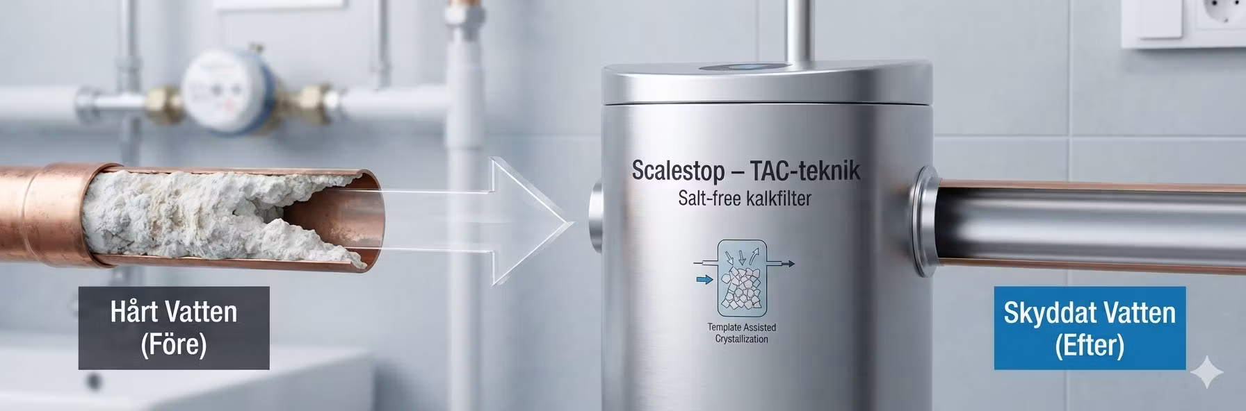 Trött på kalkfläckar? Här är det miljövänliga och saltfria alternativet till vattenavhärdare