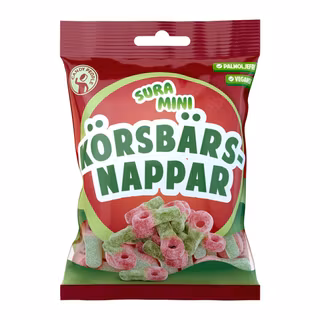 Körsbärsnappar Mini Sura 70g