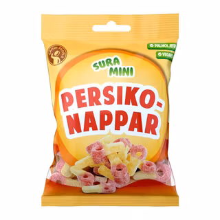 Persikonappar Mini Sura 70g