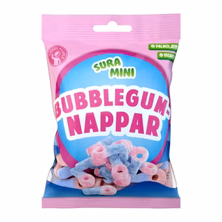 Bubblegumnappar Sura 70g