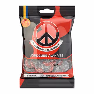 Peacemärke Jordgubb/Lakrits 80g