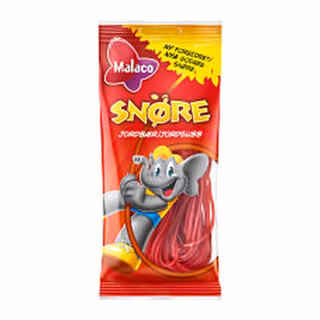 Malaco Snöre Jordgubb 94g