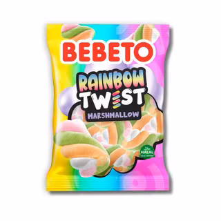 Bebeto Marshmallow Rainbow Twist 60g