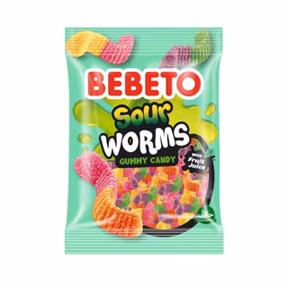 Bebeto Sour Worms 80g