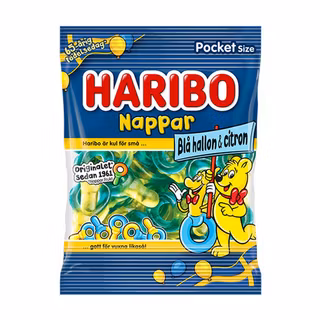 Nappar Blå Hallon & Citron 80g