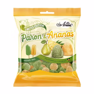 Päron & Ananastoppar 115g
