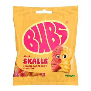 BUBS Lemon Raspberry Skalle 155g