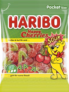 Haribo Happy Cherries Sour 3kg BIB