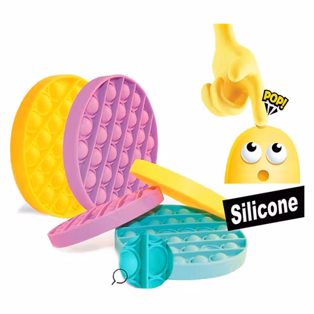 2-pack Pop It Fidget Toy Rund CE Godkänd