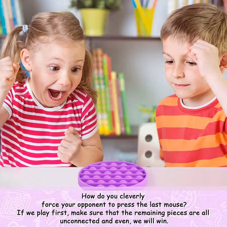 2-pack Pop It Fidget Toy Rund CE Godkänd