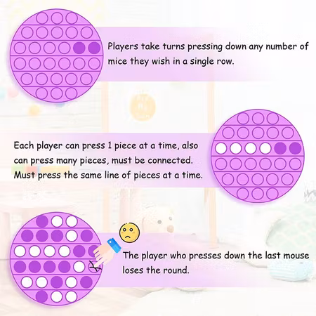 2-pack Pop It Fidget Toy Rund CE Godkänd