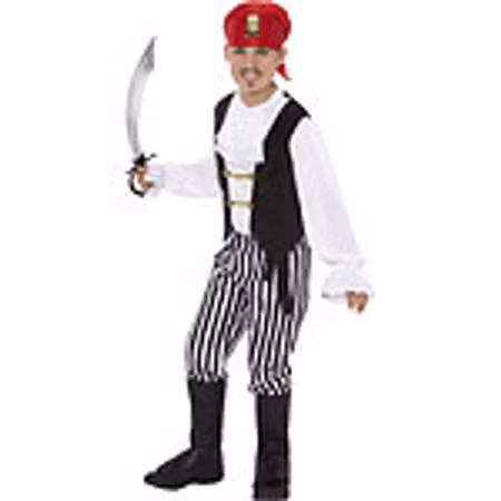 Sjörövare barn Maskeraddräkt Large 10-12 År 145-158 cm