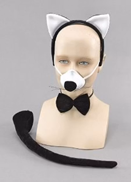 Katt set med ljud som låter vid tryck på nosen Maskerad