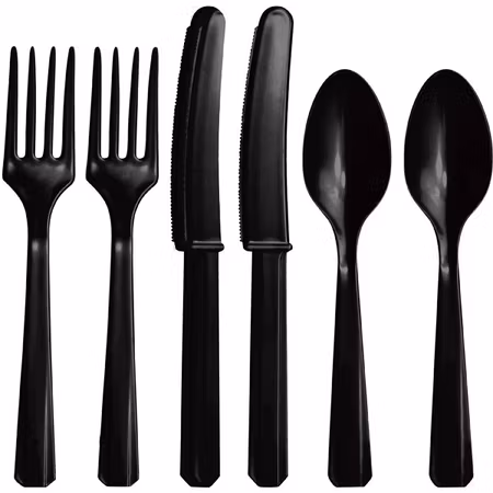 Svarta bestick 24-pack