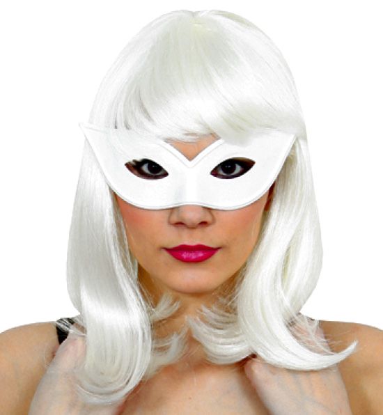 Vit kattögon mask