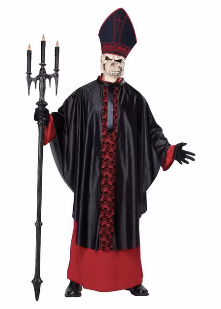 Påve Skelett Skräck Maskeraddräkt Halloween