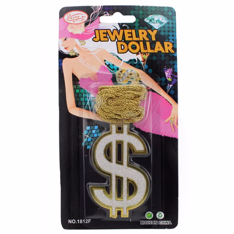 Dollar halsband Guldfärgat