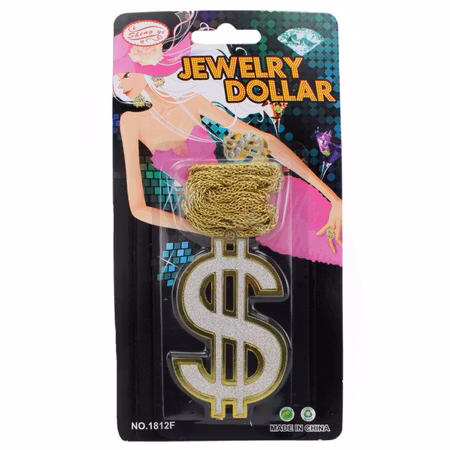 Dollar halsband Guldfärgat