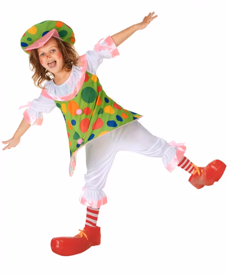 Clown Barn Maskeraddräkt Flerfärgad