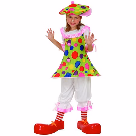 Clown Barn Maskeraddräkt Flerfärgad