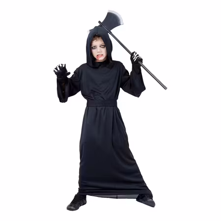 Reaper kåpa med huva och bälte Maskeraddräkt Halloween