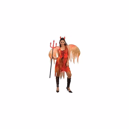 Djävulsklänning med vingar Devil Fairy Maskeraddräkt Halloween