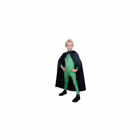 Svart Cape Mantel Barn 90cm Maskerad Halloween