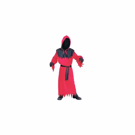 Djävulskåpa Röd/Svart Barn Maskeraddräkt Halloween