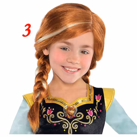 Peruker Elsa, Rapunzel, Anna barn Maskerad