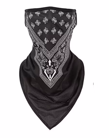 Munskydd Ansiktsscarf Bandana Baklava Tvättbar Svart och Vitt Mönster