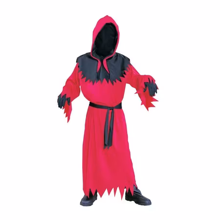 Djävulskåpa Röd/Svart Barn Maskeraddräkt Halloween