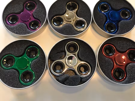 Fidget Spinner Gyro Effect Metallic