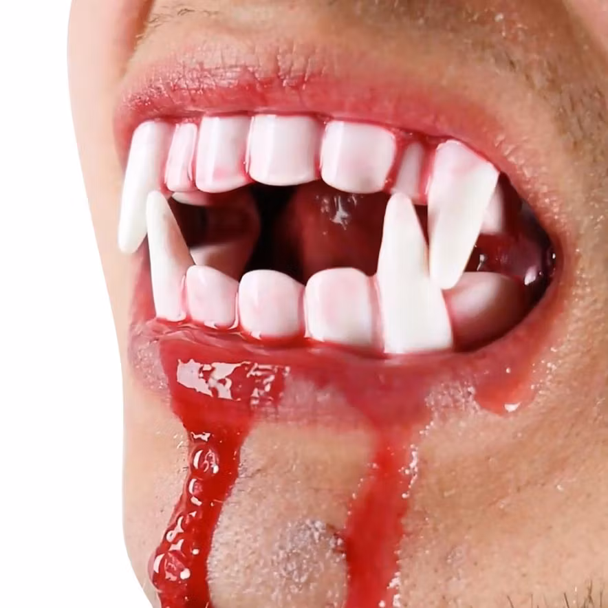 Dracula Tänder Med Blodampuller  Halloween