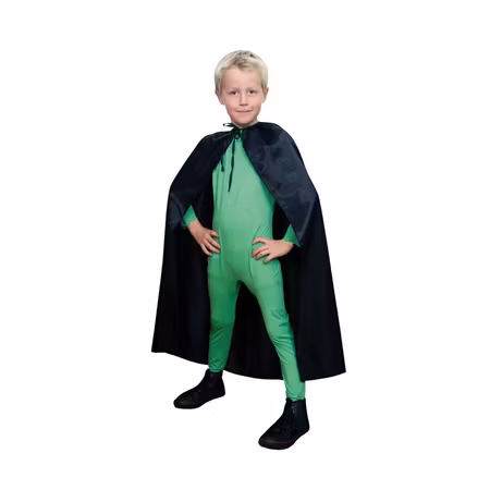 Svart Cape Mantel Barn 90cm Maskerad Halloween