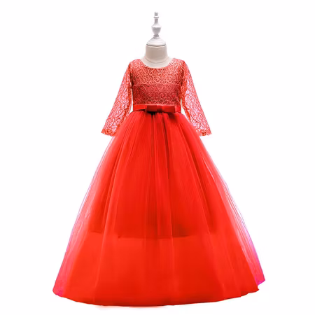 Prinsess klänning röd elegant