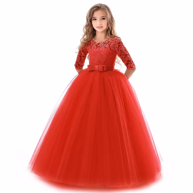 Prinsess klänning röd elegant