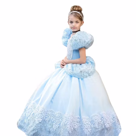 Prinsessklänning Blå Frost Elsa Askungen
