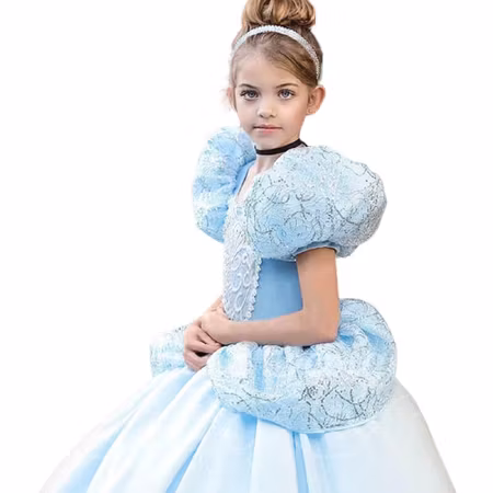 Prinsessklänning Blå Frost Elsa Askungen