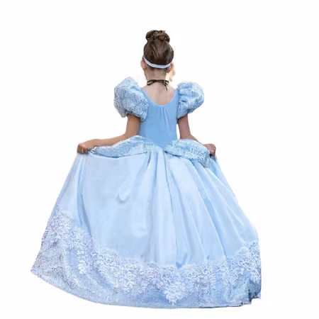 Prinsessklänning Blå Frost Elsa Askungen