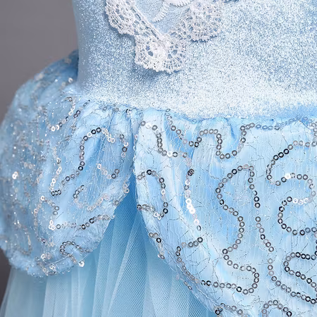 Prinsessklänning Blå Frost Elsa Askungen