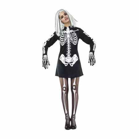 Skelettklänning Maskeraddräkt Halloween