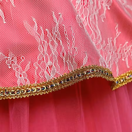 Elegant Rosa Prinsessklänning Törnrosa Maskeraddräkt