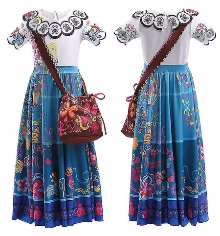 Färgglad Encanto Mirabel Barn Maskeraddräkt