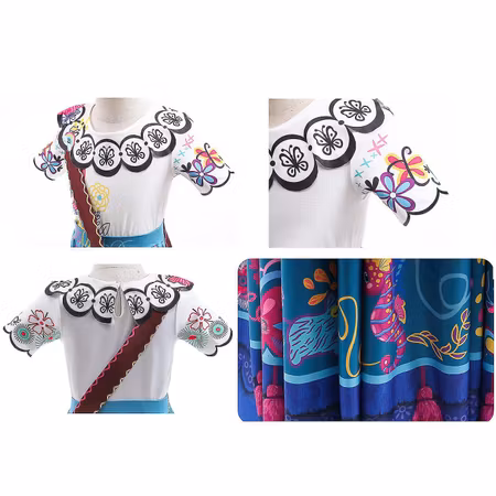 Färgglad Encanto Mirabel Barn Maskeraddräkt