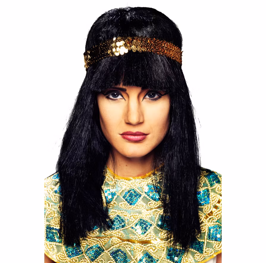 Svart Cleopatra Peruk Maskerad