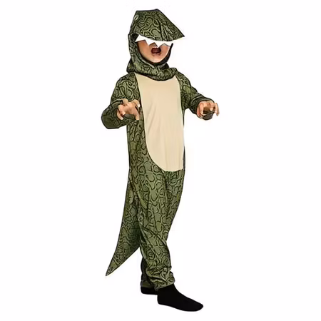 Dinosaurier Jumpsuit med Huvud och Svans Maskeraddräkt Barn