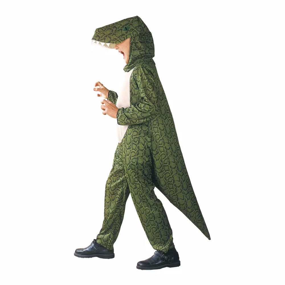 Dinosaurier Jumpsuit med Huvud och Svans Maskeraddräkt Barn