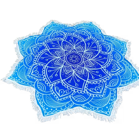 Pläd Filt i blått mönster Beach Towel