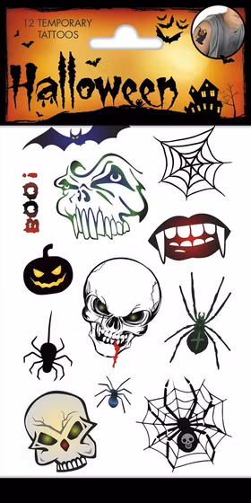 Tatueringar Halloween skräck